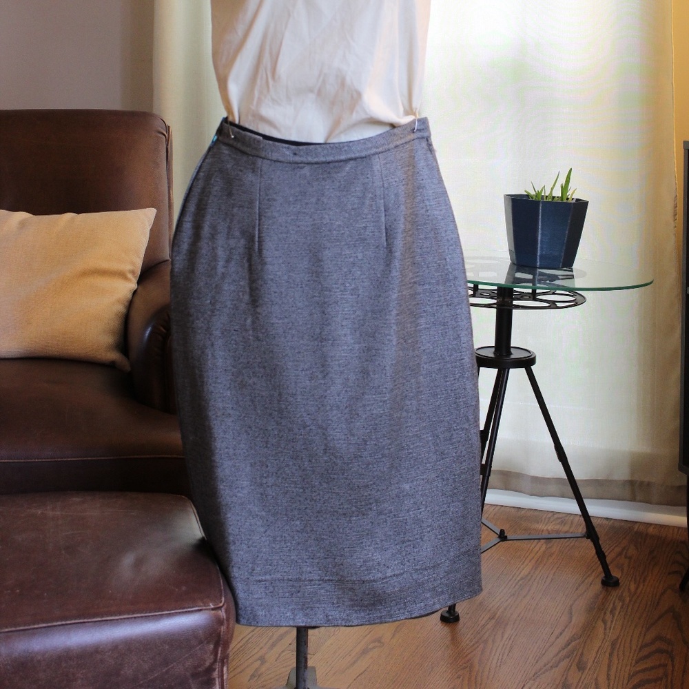 Simple Grey Pencil Skirt